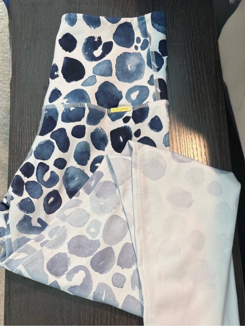 Cleo Harper Navy Spot Print Leggings